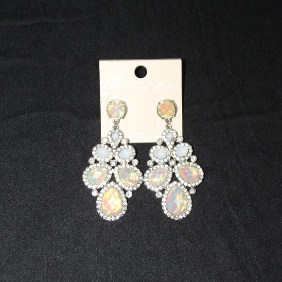 Paris Collection Rhinestone Dangle Earrings - Picture 6 of 8